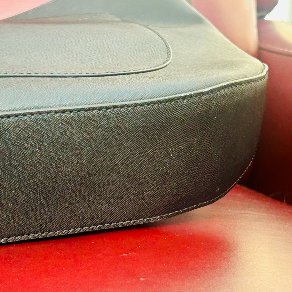 Henri Bendel Black Saffiano Leather Shoulder Bag - Picture 8 of 16
